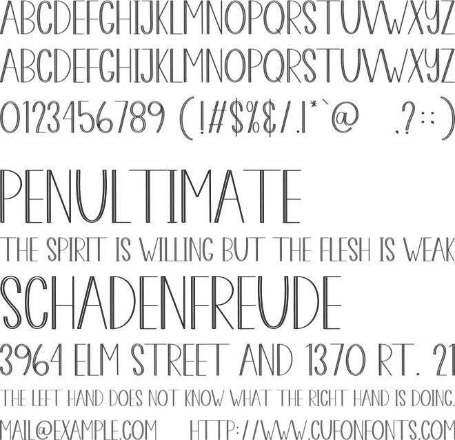 Presure font preview