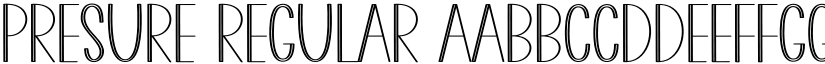 Presure Regular font