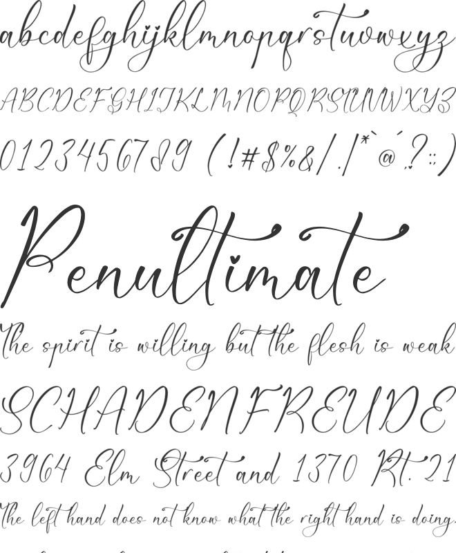 Romanttyca Bellmonde font preview
