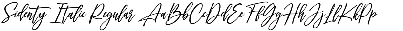 Sidenty Italic Regular font