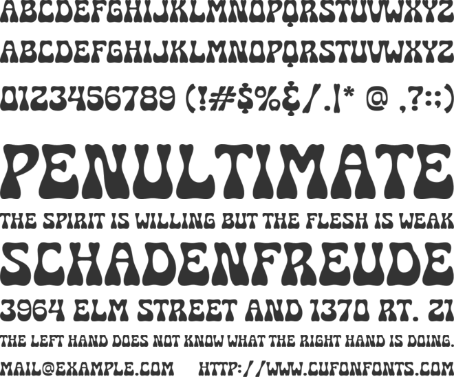 Meltburn font preview