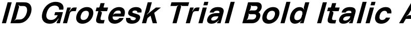 ID Grotesk Trial Bold Italic font