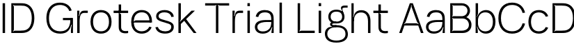 ID Grotesk Trial Light font