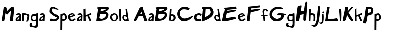 Manga Speak Bold font