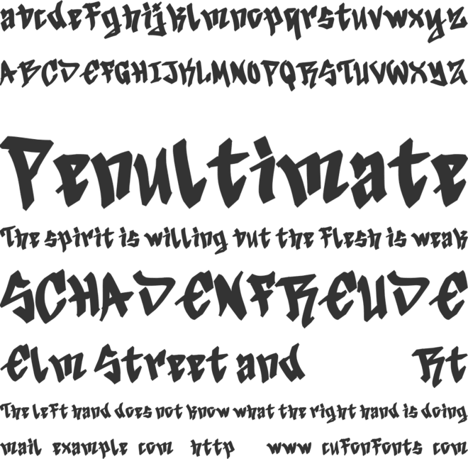 Dark Graffiti font preview