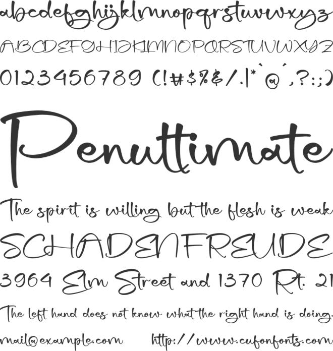 Homyllen font preview