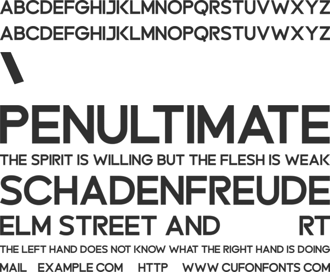 Lustrous font preview
