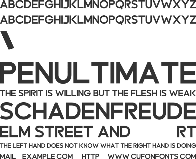 Lustrous font preview