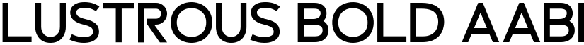 Lustrous Bold font