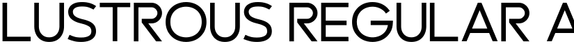 Lustrous Regular font