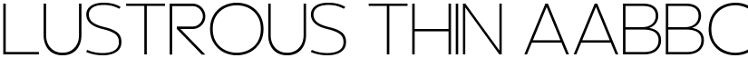 Lustrous Thin font