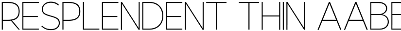 Resplendent Thin font