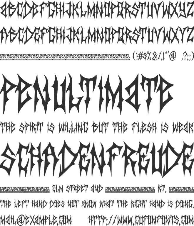 Dezzy font preview