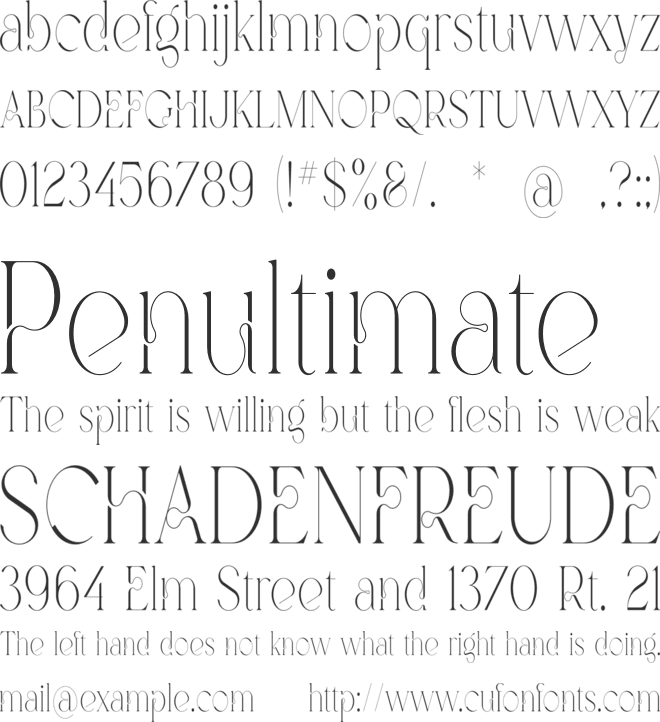 Avalyn font preview