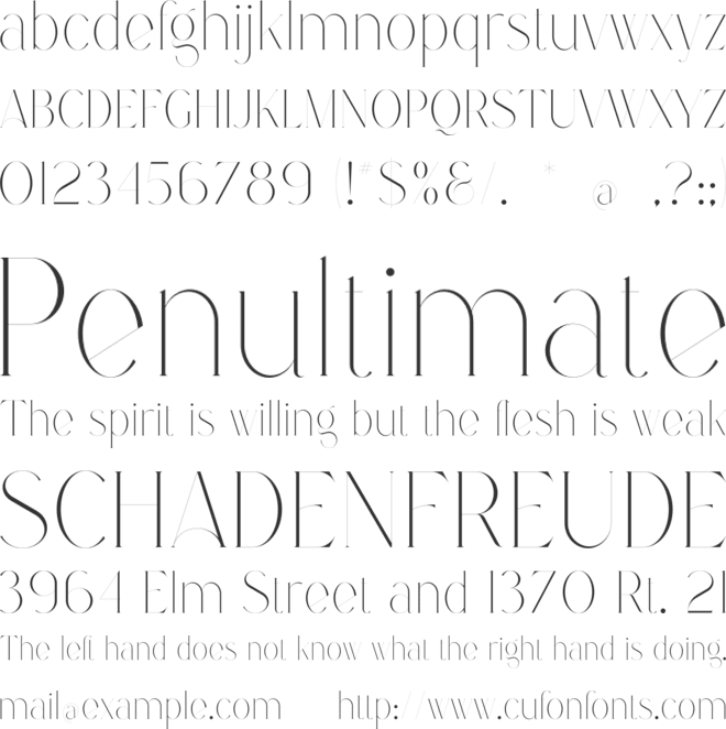 Auden font preview