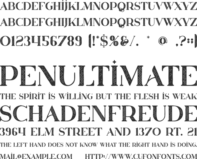 Arden font preview