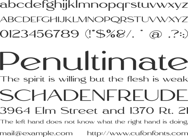 Amice font preview