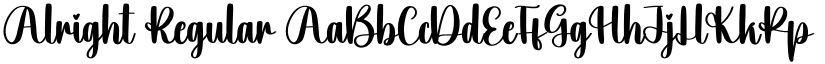 Alright Regular font