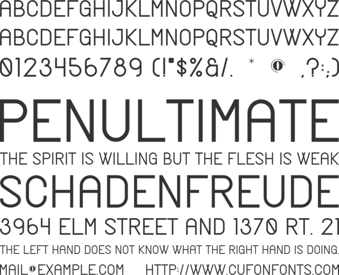 Zuma font preview