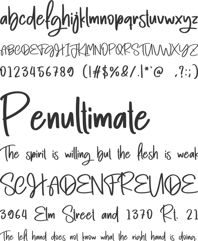 Magazine font preview