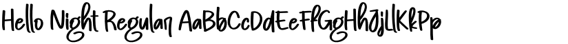 Hello Night Regular font