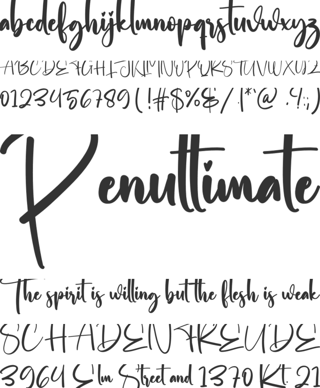 Hello Bestie font preview