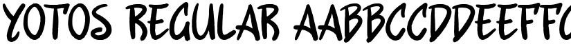 Yotos Regular font