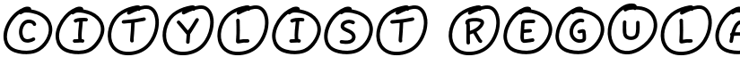 Citylist Regular font