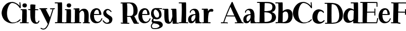 Citylines Regular font