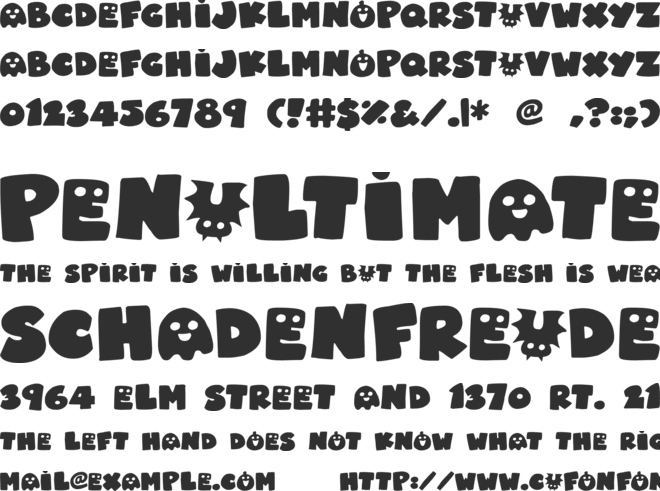 Halloween Guises font preview
