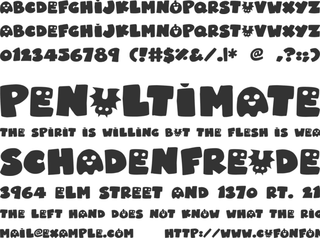 Halloween Guises font preview