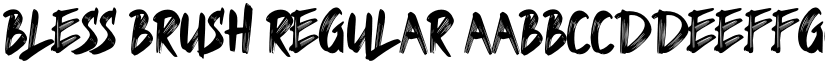BLESS BRUSH Regular font