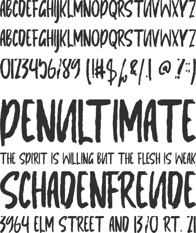 Blankdes font preview