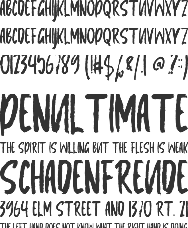 Blankdes font preview