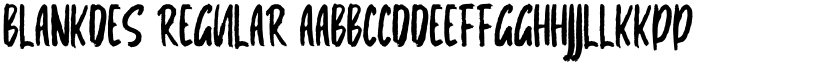 Blankdes Regular font
