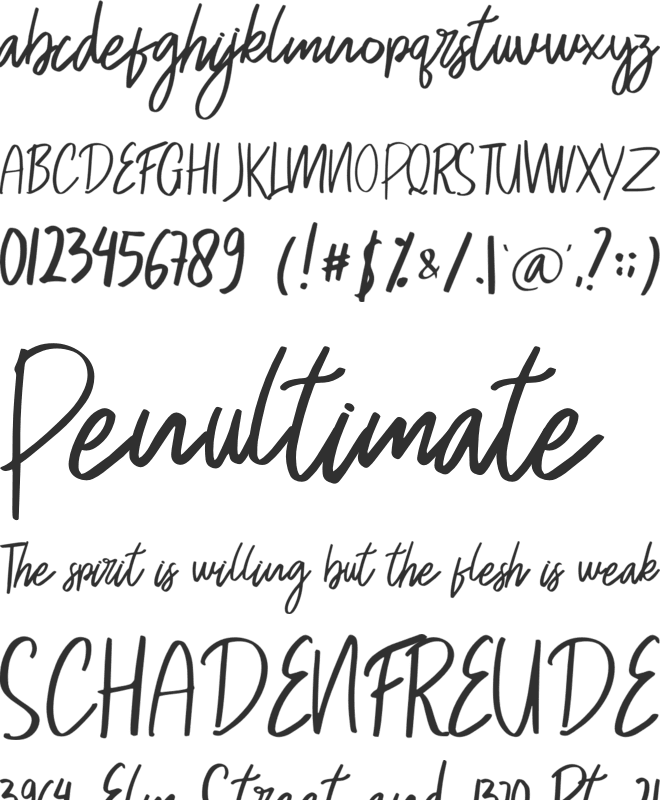 Bergly font preview