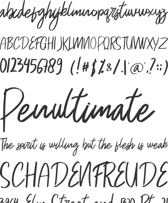 Bergly font preview
