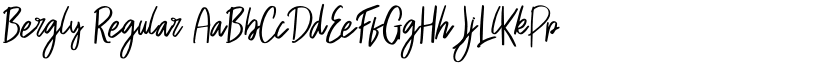 Bergly Regular font