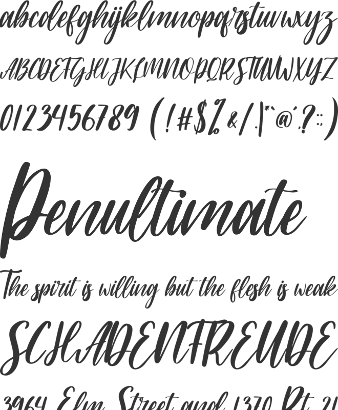 Belatty font preview