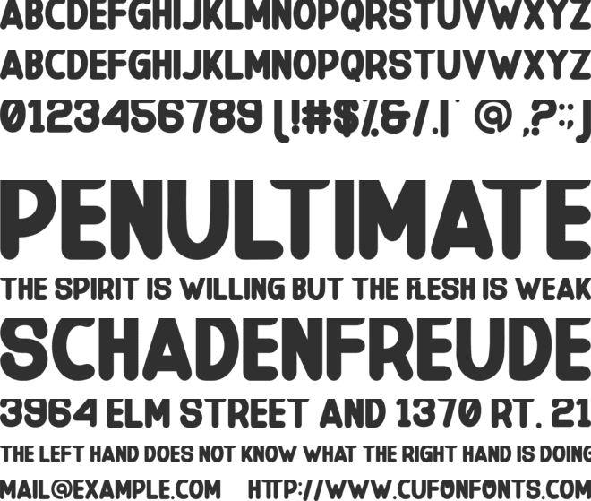 Befimonk font preview