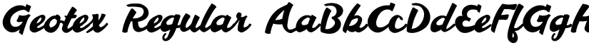 Geotex Regular font