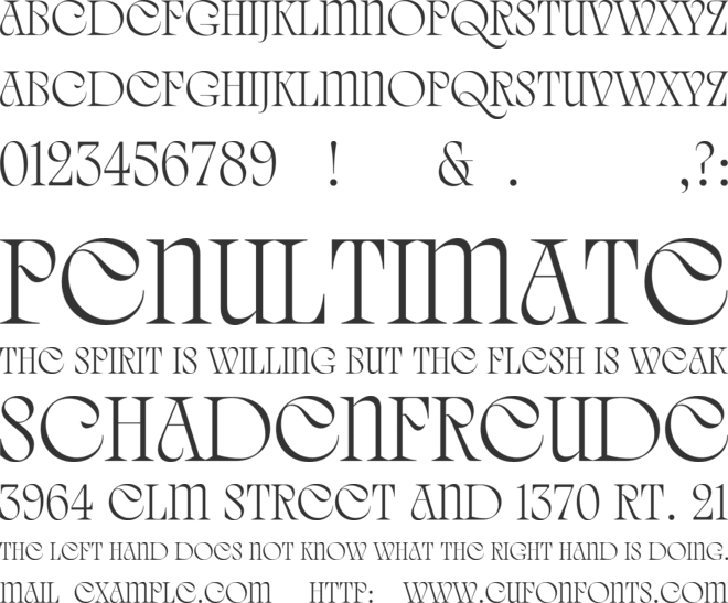 Quelia font preview