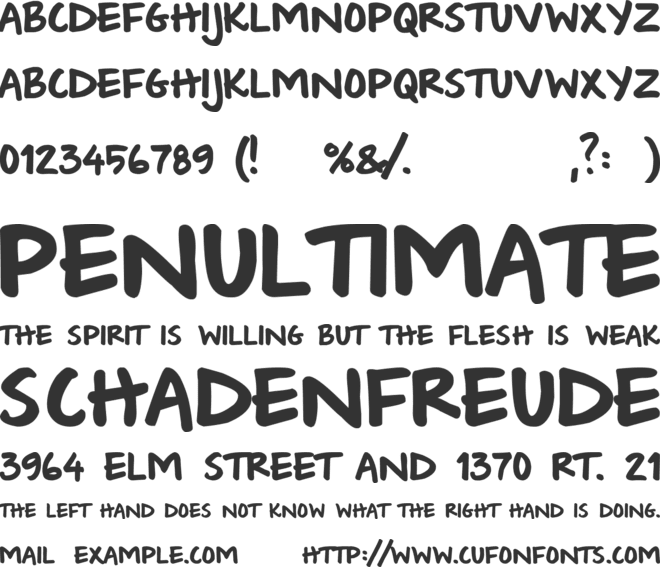 Wishlist 2009 font preview