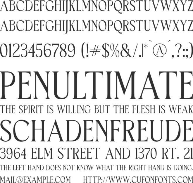 Horge font preview