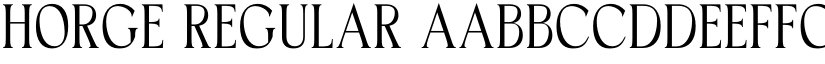 Horge Regular font