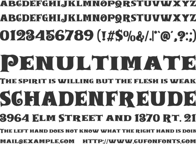 Spooky Stone font preview