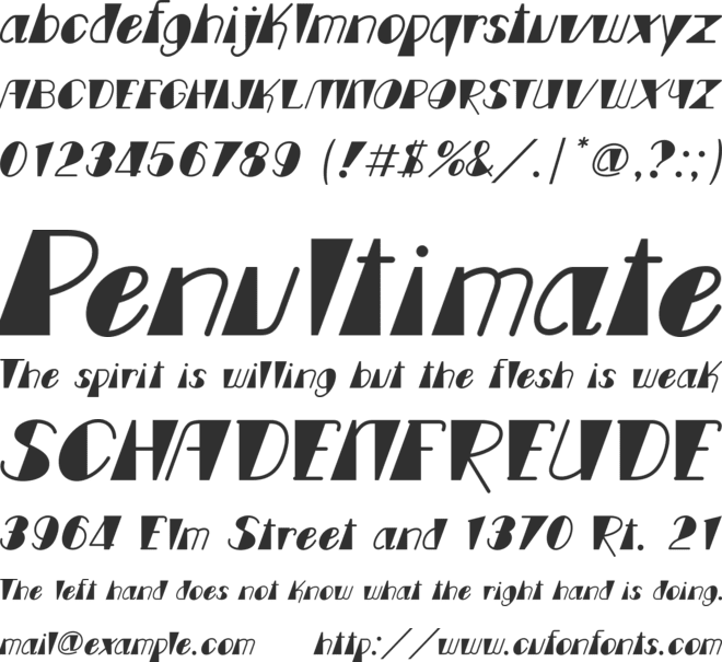 Numbeato font preview