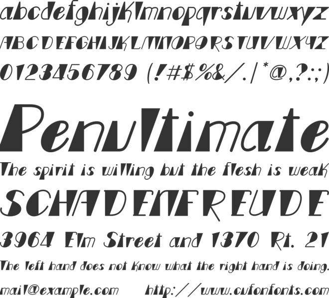 Numbeato font preview