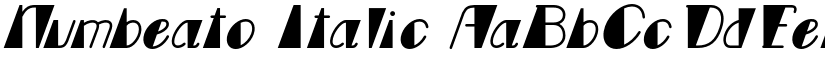 Numbeato Italic font
