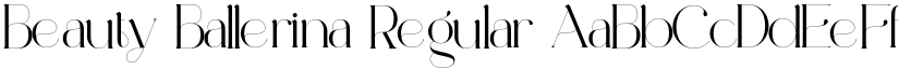 Beauty Ballerina Regular font